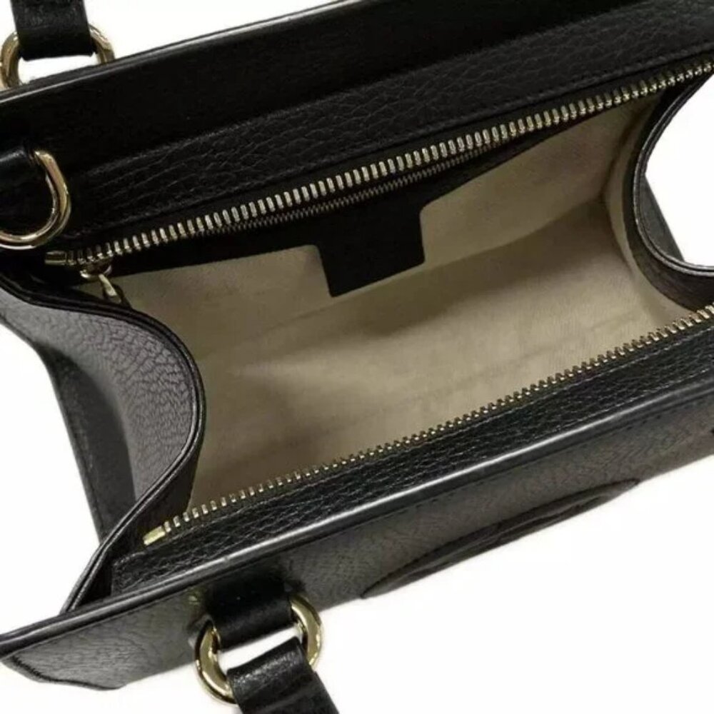 100% Authentic GUCCI Soho Black Leather Handbag 1000-11924 - Picture 12 of 14